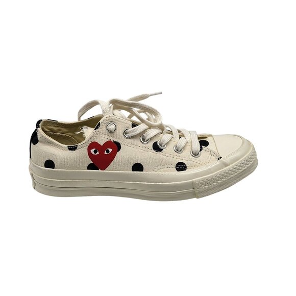 Converse All Star 70 Low Sneakers M 5 W 7‎ Comme De Garcons Polka Dot Heart - Picture 1 of 9
